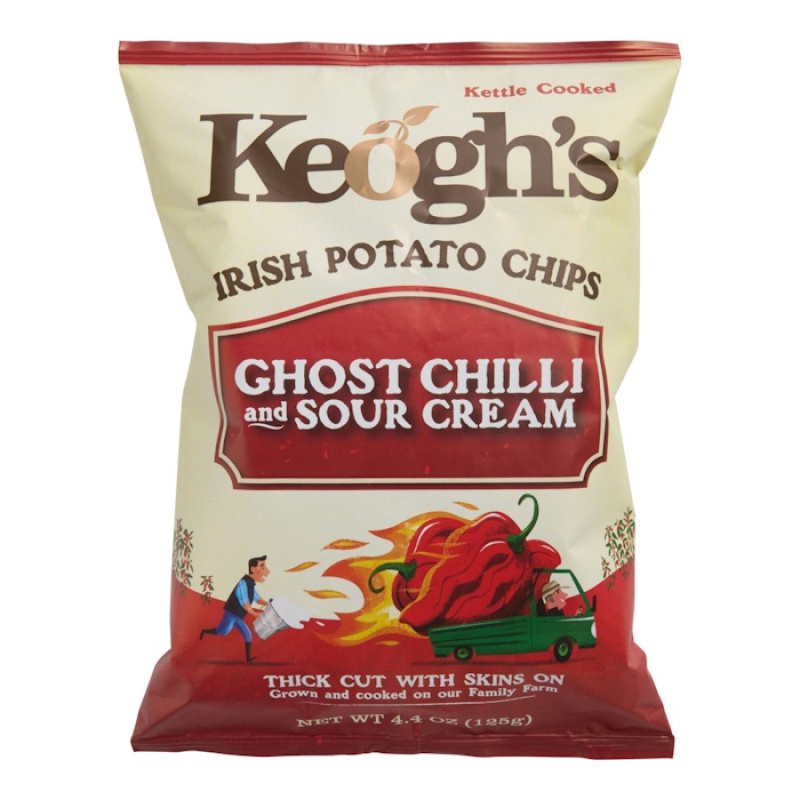 KEOGH'S POTATO CHIPS GHOST CHILLI & SOUR CREAM 125gr