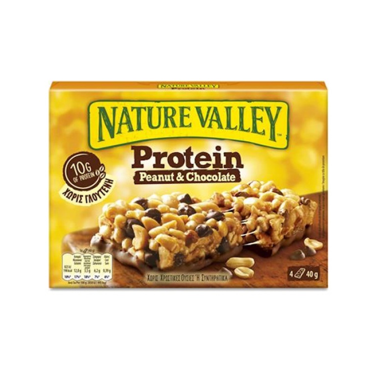 NATURE VALLEY PROTEIN BAR PEANUT & CHOCOLATE 4pcs 160gr