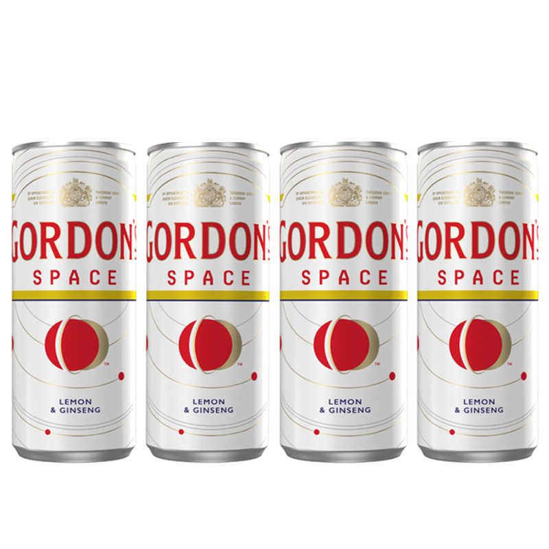 GORDON’S SPACE Ginseng & Λεμόνι 4.7%VOL 250ml 4τεμ