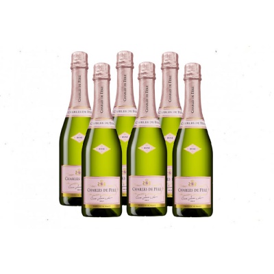 CHARLES De Fere Cuvee Jean Louis Brut Αφρώδης Ροζέ Οίνος 750ml 6τεμ.