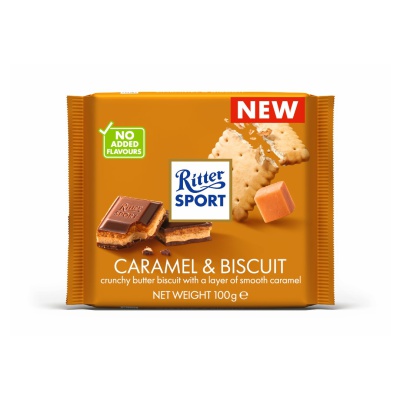 RITTER SPORT Σοκολάτα με Καραμέλα & Μπισκότο 100g