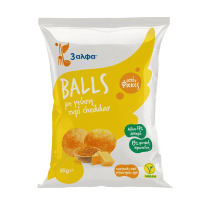 3 ΑΛΦΑ Σνακ από Κόκκινη Φακή με Γεύση Τυρί Cheddar 85g