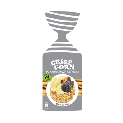 CRISP CORN Γκοφρέτες Καλαμποκιού με Γεύση Μανιτάρι και Τυρί 123,5g
