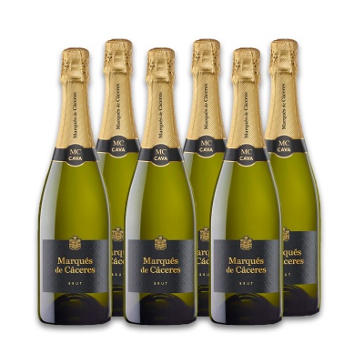 MARQUES DE CACERES Sparkling Cava Brut Αφρώδης Οίνος Λευκός Ξηρός 11,5%vol 750ml 6τεμ.
