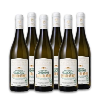 PAPAIOANNOU CHARDONNAY 2025 ORGANIC WHITE DRY WINE 14%VOL 750ML 6PCS